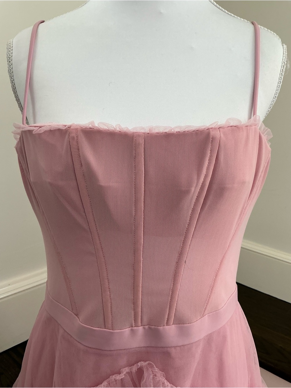 BCBGMAXAZRIA - Corset Tulle Gown in Pink Tint - Picture 7 of 13